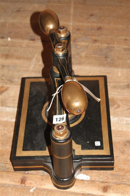 Cast iron and brass book press